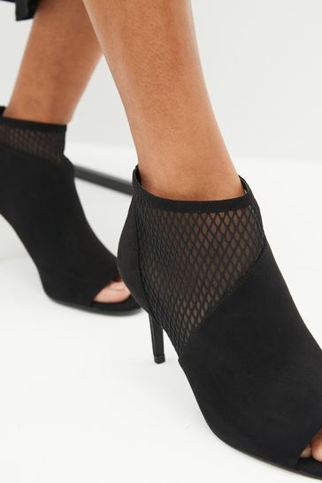 Mesh on sale booties black