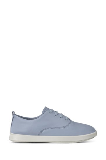 ECCO® Blue Leisure Leather Lace Trainers