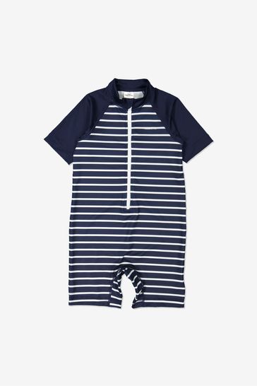 Polarn O. Pyret Blue Striped Sunsafe Swimsuit