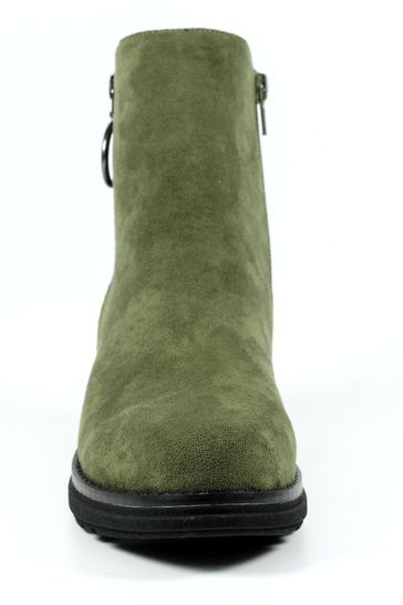 Buy Lunar Green Alder Wedge Ankle Boots from Next Luxembourg
