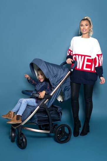 Billie Faiers Rose Gold and Navy Pushchair by My Babiie