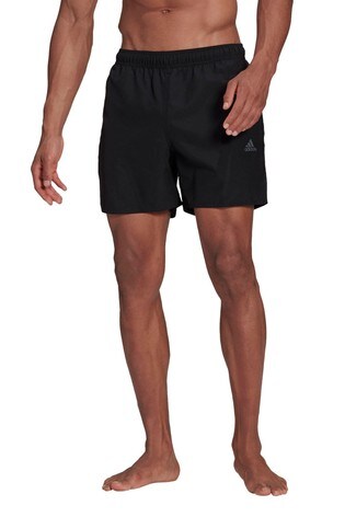 adidas Black Colourblock 3-Stripes Swim Shorts