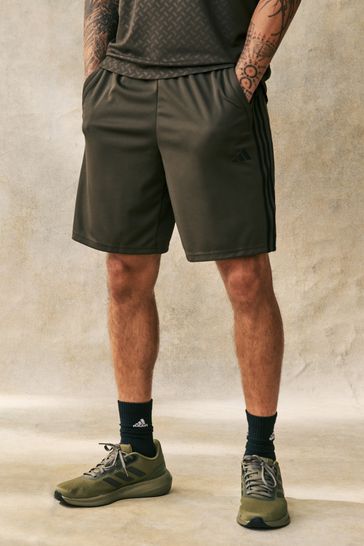 Buy adidas Dark Green Train Essentials 3 Stripe Shorts from Next Bahrain