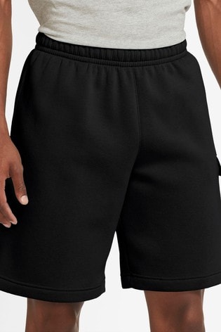 Nike Fekete Club Fleece Rakományok rövidnadrágok