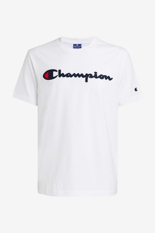 Champion white cheap and blue shirt