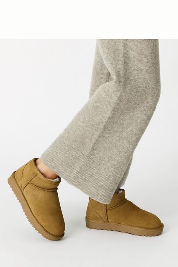 Accessorize Animal Suede Borg Lined Boots