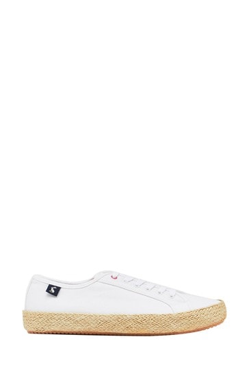 Joules Coast Summer Pump Canvas Trainers With Jute Detailing