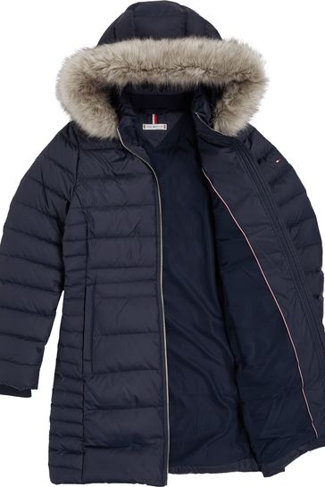 Tommy hilfiger blue new tyra down coat top