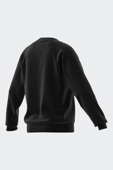 Adidas originals essential crew neck sweatshirt in black 2025