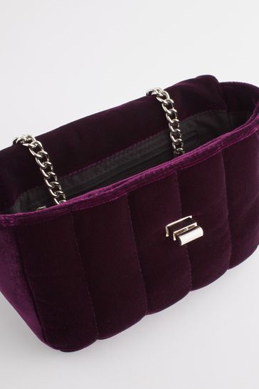 Velvet quilted bag on sale