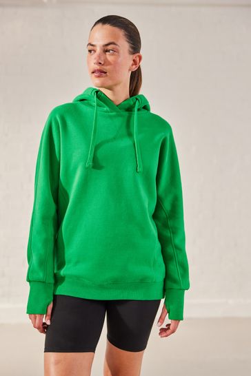 Buy Green Active Longline Overhead Hoodie from Next USA