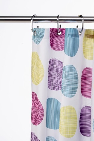 Croydex Multi Textured Dots Shower Curtain