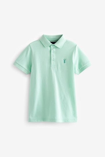 Green Mint Short Sleeve Polo Shirt (3-16yrs)