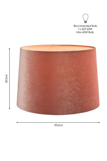 Laura Ashley Pink Velvet Empire Drum Easyfit Nigella Lamp Shade