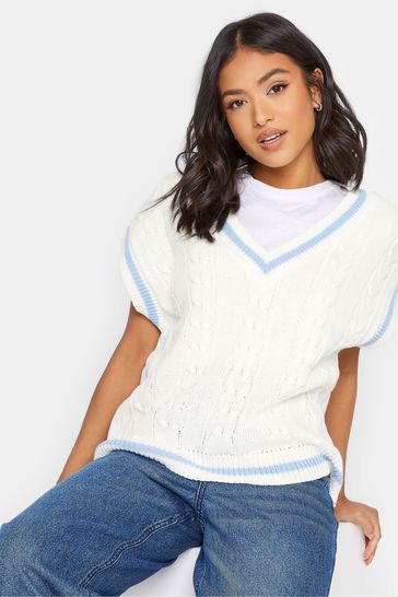 Buy PixieGirl Petite White Cricket Knitted Sweater Vest from Next USA