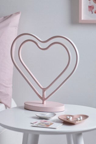 Heart Led Table Lamp From Next Ireland, Pink Heart Lamp Next