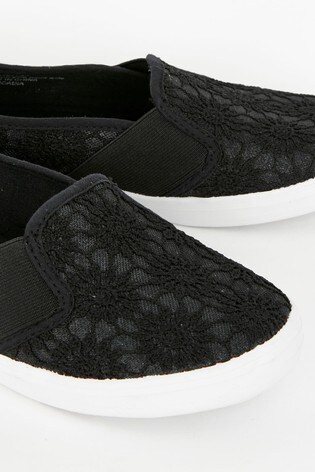 Buy Evans Extra Wide Fit Black Lace 