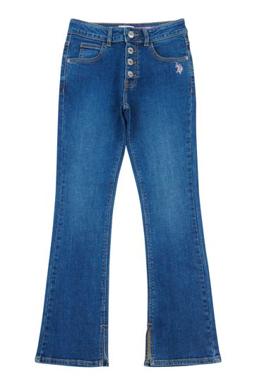 Bootleg denim jeans on sale