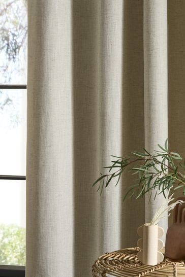 Green linen shop curtains