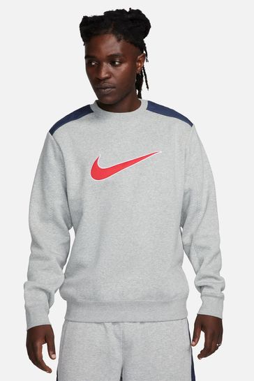 Buy Nike Grey Black Sportswear Colourblock Crew Sweatshirt from Next Denmark