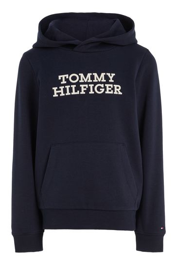 Buy Tommy Hilfiger Kids Blue Logo Hoodie from Next Poland
