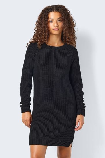 NOISY MAY Black Ribbed Knitted Dress