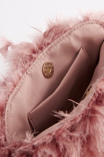 Topshop pink discount fluffy bag