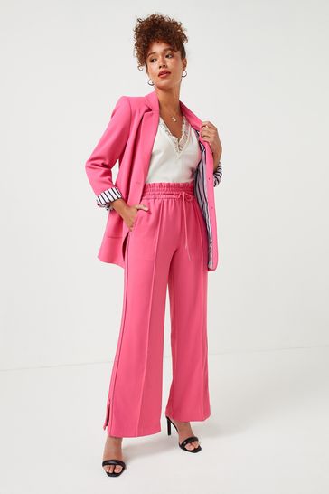 Buy Bright Pink Myleene Klass Tie Waist Wide Leg Trousers from Next Denmark