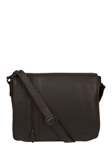 Pure Luxuries London Jefferson Leather Messenger Bag