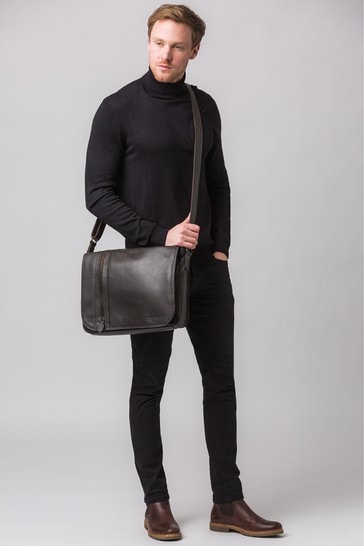 Buy Pure Luxuries London Jefferson Leather Messenger Bag from Next