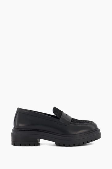 Dune online grey loafers
