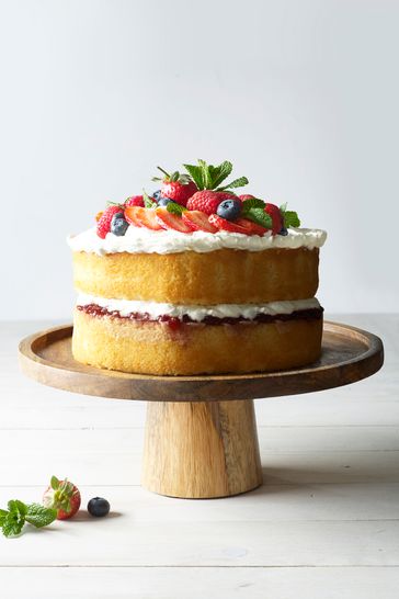 Natural Mango Wood Cake Stand