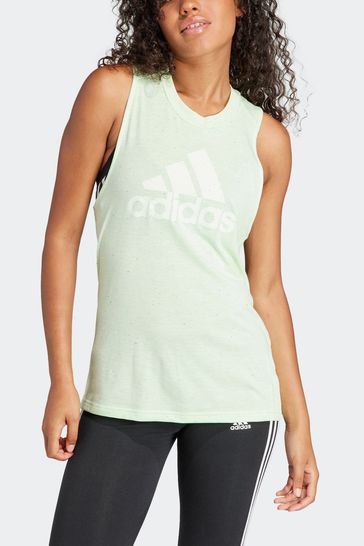 Green adidas tank top on sale