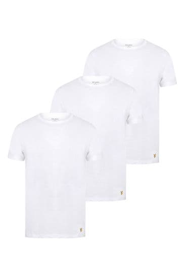 Pack de 3 camisetas confort blancas de Lyle & Scott