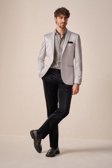 Pink Satin Tuxedo Jacket