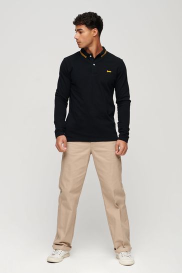 Superdry black polo shirt 2025