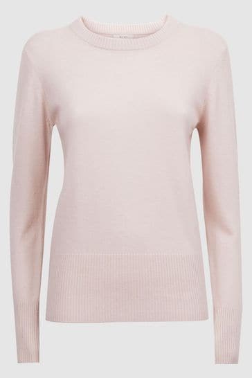 Pale pink crew neck jumper 2025