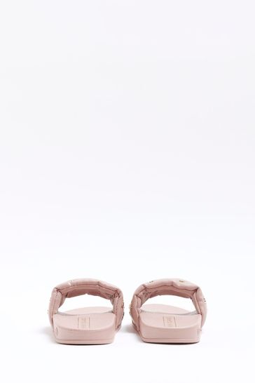 River island best sale pink sliders