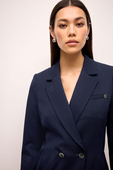 TAILORED DOUBLE BREASTED BLAZER - Bluish