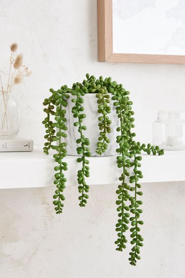 Buy Artificial Trailing Plant In White Marble Effect Pot from the Next UK online shop