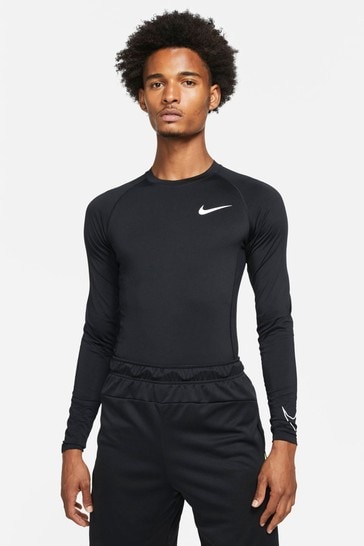 Nike Pro Black Dri-FIT Long Sleeve T-Shirt