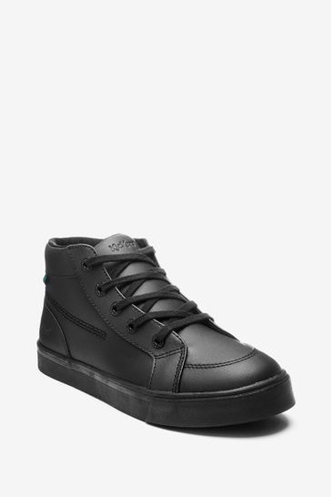 Buy Kickers Youth Tovni Hi Leather Black Shoes from Next Luxembourg
