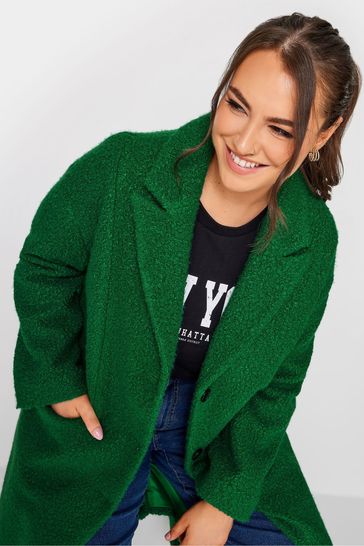 Buy Yours Curve Green Curly Boucle Coat from Next Bahrain