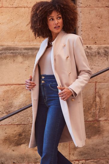 Calvin klein luxe sale funnel neck coat