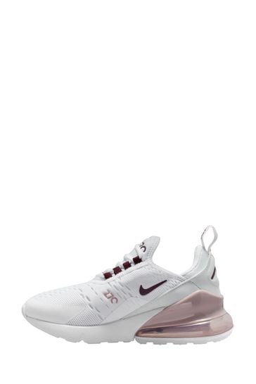 Buy Nike White Pink Youth Air Max 270 Trainers from Next Denmark