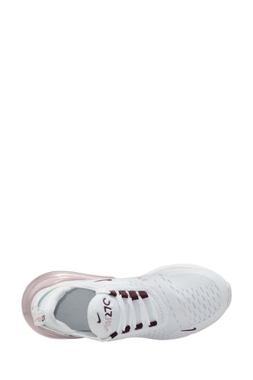 Buy Nike White Pink Youth Air Max 270 Trainers from Next Denmark