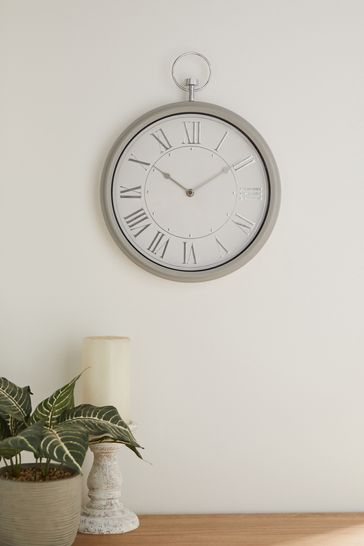 Grey Grey Wall Clock