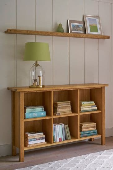 Milton Oak Low Bookcase by Laura Ashley