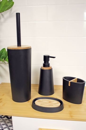 Black bathroom accessories set hotsell