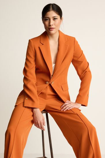 Orange blazer for ladies top
